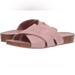 Cole Haan Pink Slide Sandals with Crisscross Straps